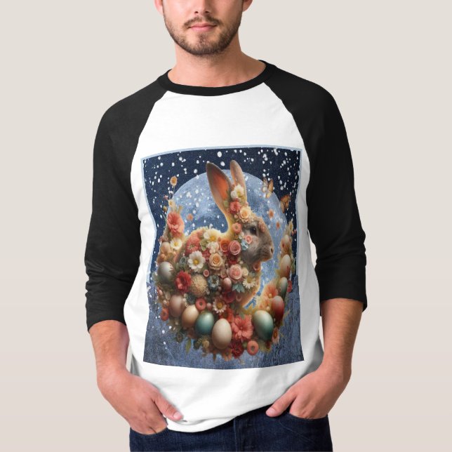 Blossom Bunny Easter  T-Shirt (Front)
