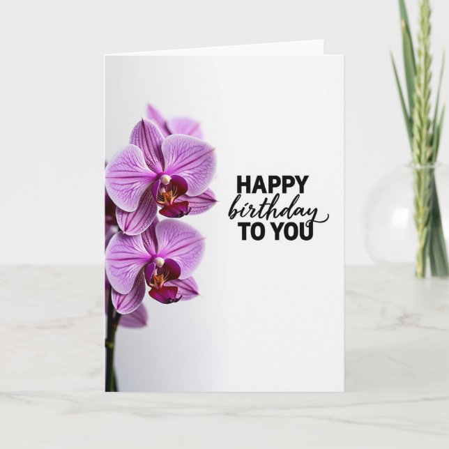 Blossom Cascade Birthday Card (Front)