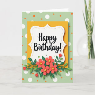 Blossom Celebration Birthday Card