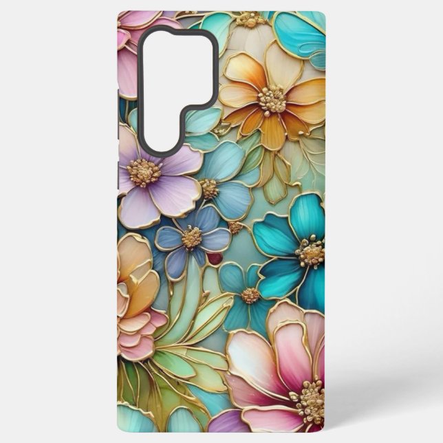 "Blossom Charm: Elegant Floral Mobile Back Cover" Samsung Galaxy Case (Back)