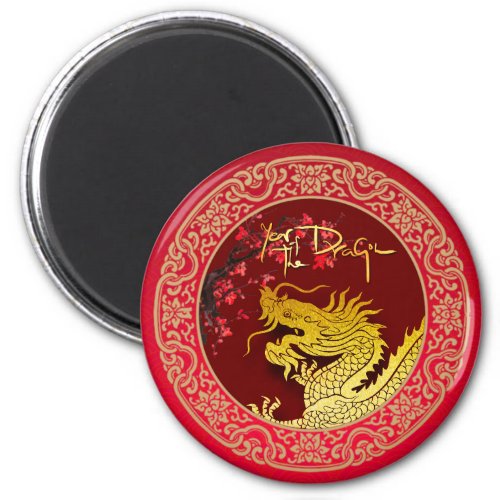 Blossom Chinese Dragon year paper_cut RM Magnet