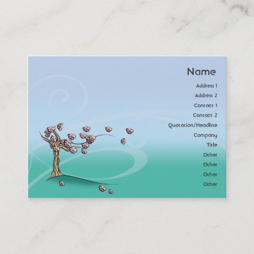 Customizable Blossom - Chubby Business Cards