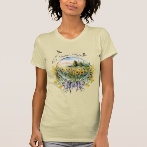 Blossom Collector Wildflower Meadow Crystal Ball T_Shirt