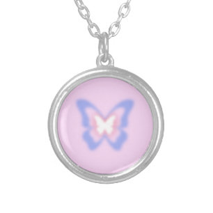 Blossom Dream Butterfly Silver Plated Necklace