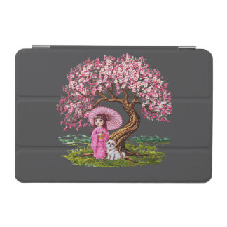 Blossom Dreams: Kimono Girl & Puppy iPad Mini Cover