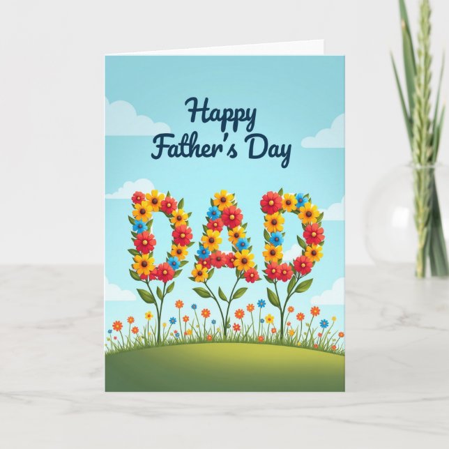 Blossom Fathers Day Words Card (Front)