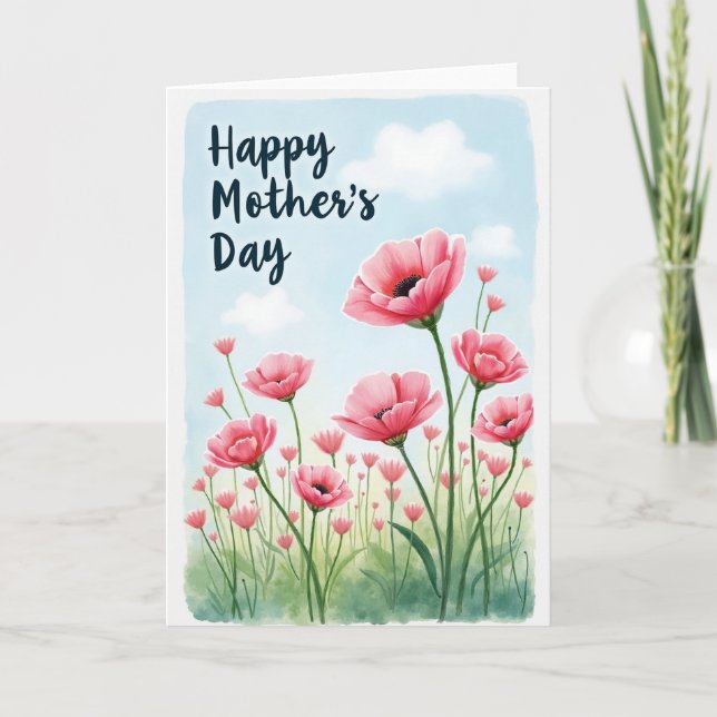 Blossom Field Mothers Day Card (Front)