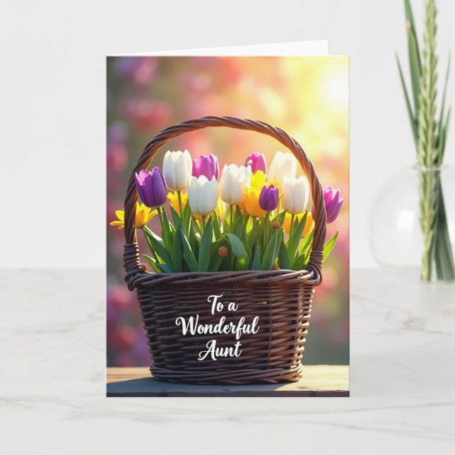 Blossom Filled Aunts Day Card (Front)