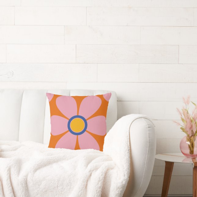 Blossom Flower Pattern  Throw Pillow (Couch)