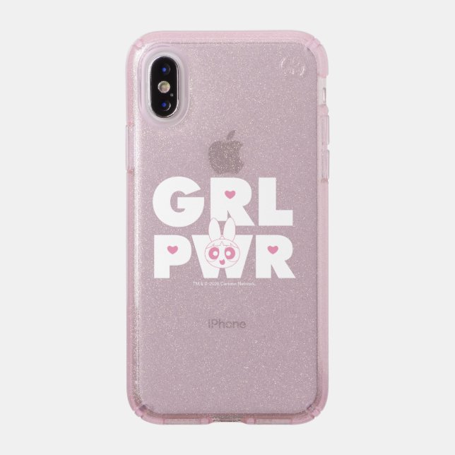 Blossom: Girl Power Speck iPhone XS Case (Front (Silver Phone))