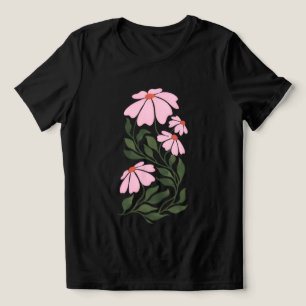Blossom Grace Women’s Abstract Floral T‑Shirt Tri-Blend Shirt