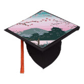 てぃんくる ロウきゅーぶ版画 CHERRY BLOSSOM GRADUATION Cherry Blossom Spring Graduation Cap Topper | Zazzle