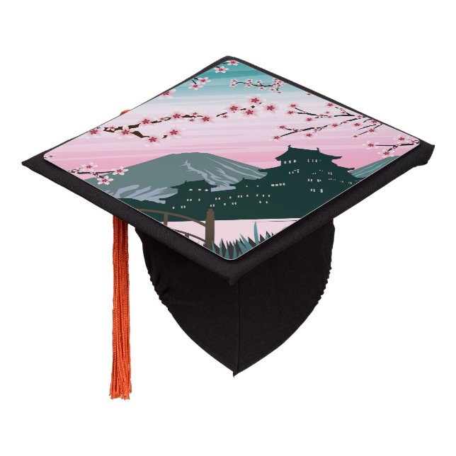 Blossom  graduation cap topper (Angled)