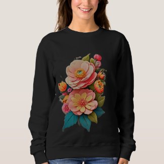 Blossom Harmony: Feminine Floral T-Shirt