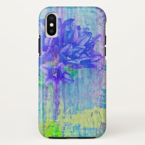 Blossom in Blue Violet iPhone X Case