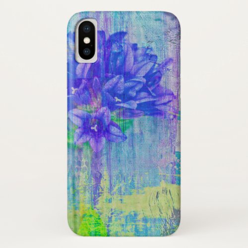 Blossom in Blue Violet iPhone X Case