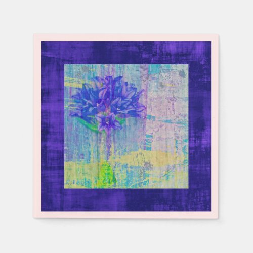 Blossom in Blue Violet Framed Napkins