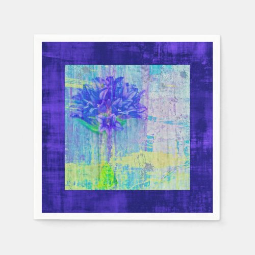 Blossom in Blue Violet Framed Napkins