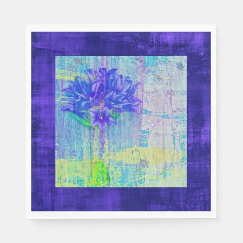 Blossom in Blue Violet Framed Napkins