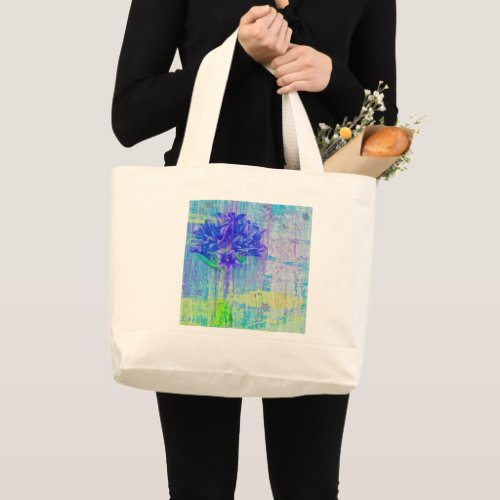 Blossom in Blue Violet Large Tote Bag