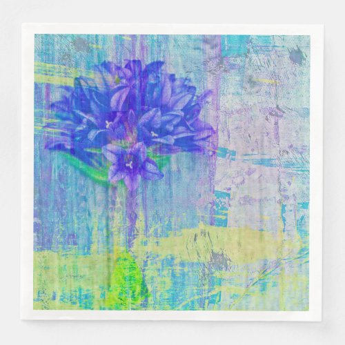 Blossom in Blue Violet Paper Dinner Napkins