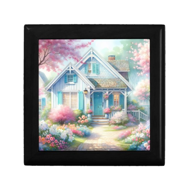 Blossom Lane Blue Cottage Garden Gift Box (Front)