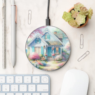 Blossom Lane Blue Cottage Garden Wireless Charger