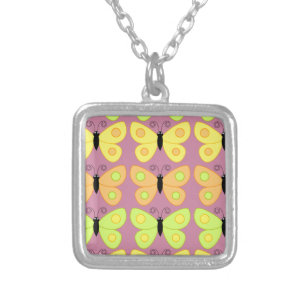 Blossom Like a Butterfly  Necklace Small SP Square