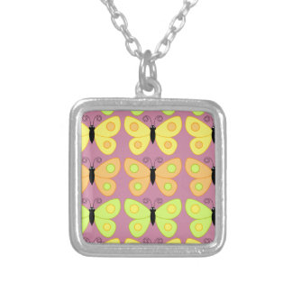 Blossom Like a Butterfly Necklace Small SP Square