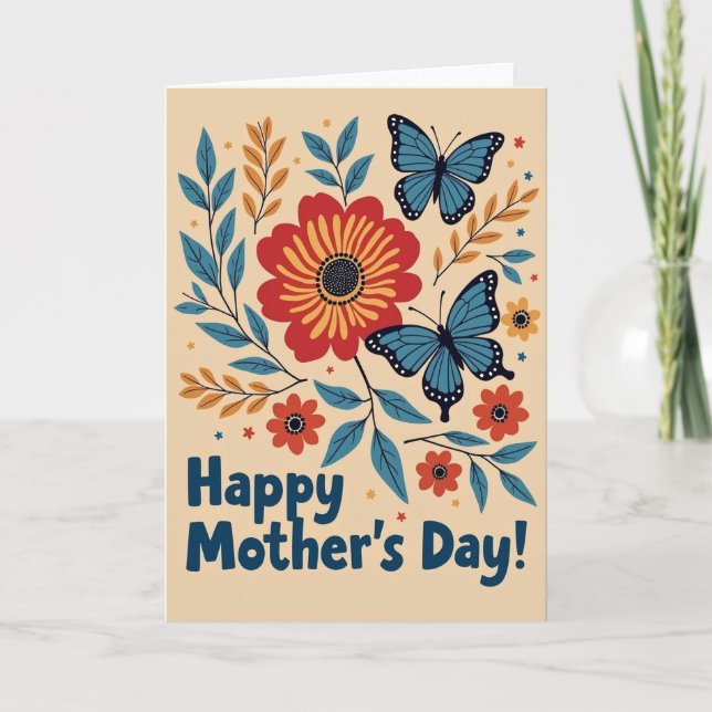 Blossom Mothers Day Illustration Card (Front)