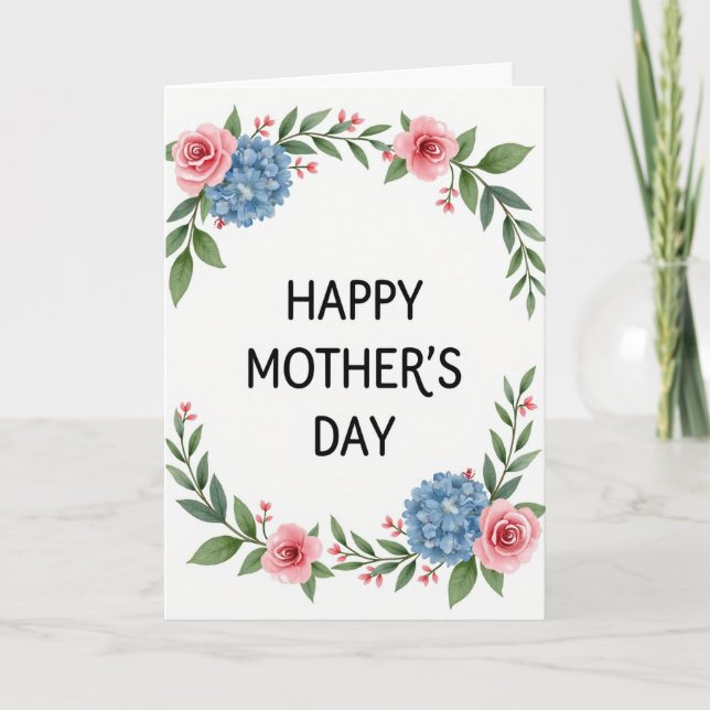 Blossom Mothers Day Oval Card (Front)