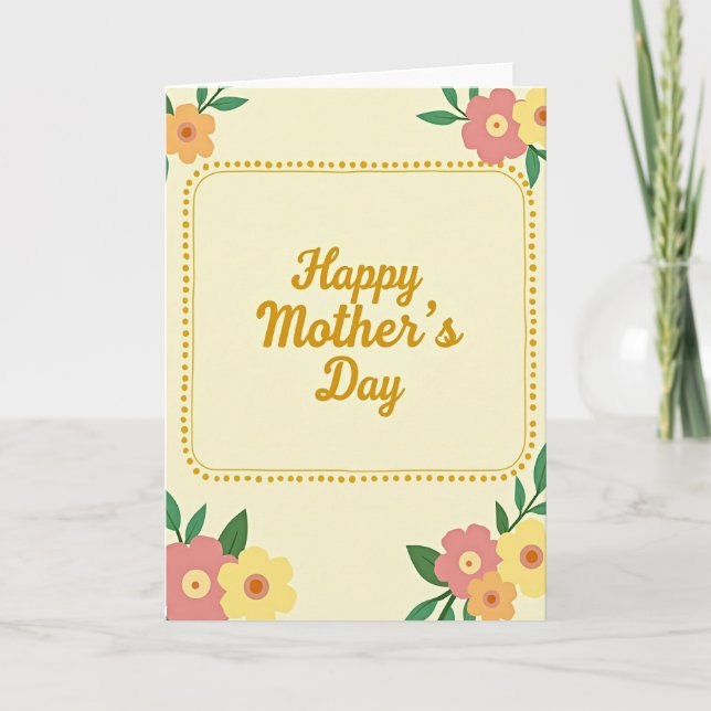 Blossom Mothers Day Pastel Card (Front)