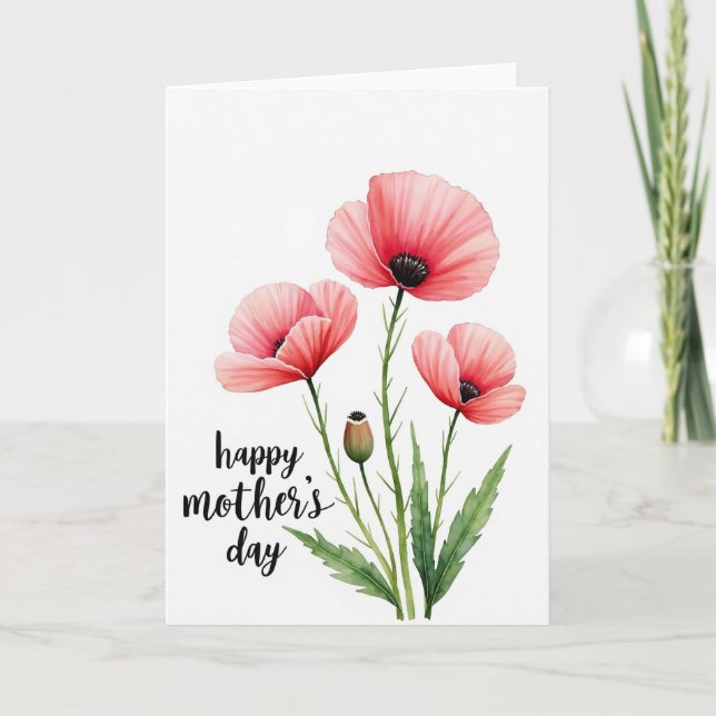 Blossom Mothers Day Watercolor Card (Front)