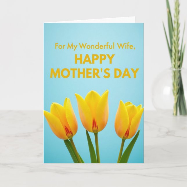 Blossom Mothers Day Wife Card (Front)