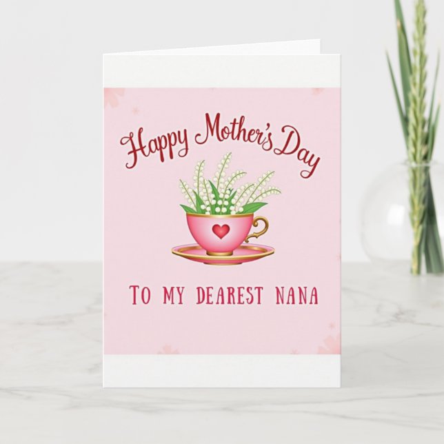 Blossom Nana Mothers Day Card (Front)