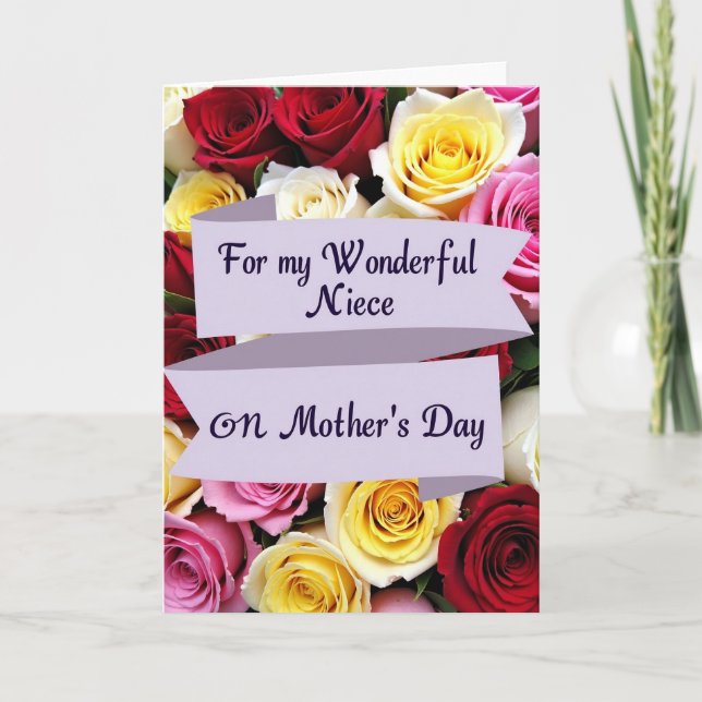 Blossom Niece Day Wishes Card (Front)