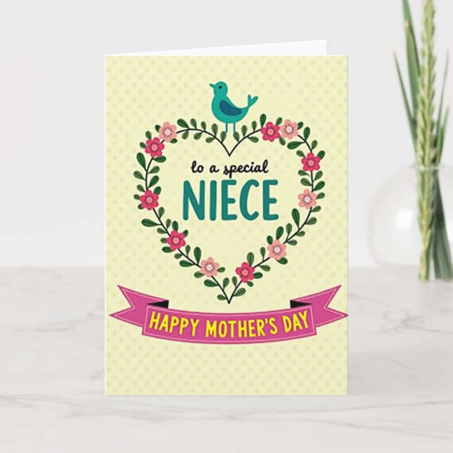 Blossom Niece Mothers Day Card (Front)