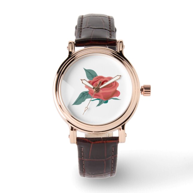 Blossom of rose flower watch (Front)