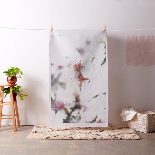 Blossom of the almond tree fabric