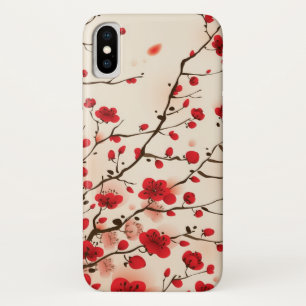 Blossom Oriental Style Painting Add Photo iPhone X Case