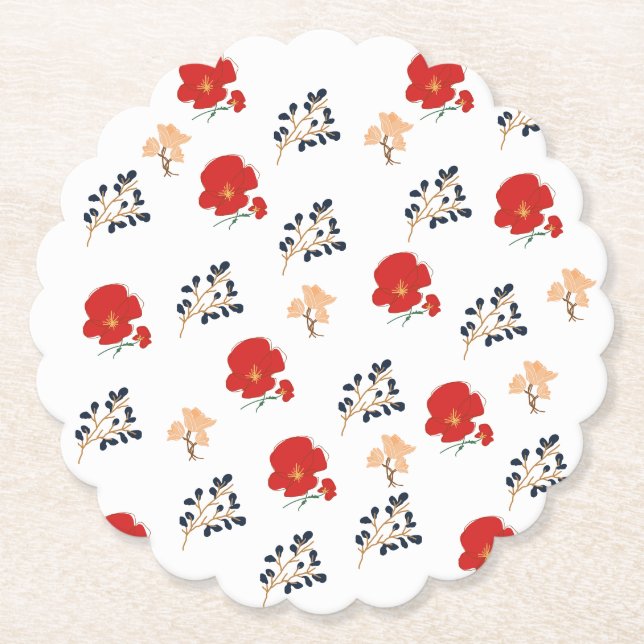 Blossom Paper Napkins Coaster (Front)