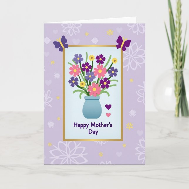 Blossom Pattern Mothers Day Card (Front)