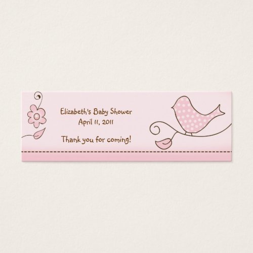 Blossom Pink Trendy Bird Favor Tag Business Cards