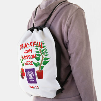 Blossom Planted Here Christian Church ADD LOGO Drawstring Bag