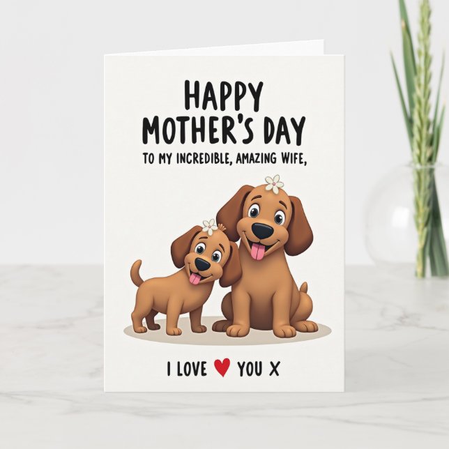 Blossom Puppy Love Cute Card (Front)