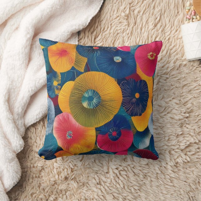 Blossom Radiance Throw Pillow (Blanket)