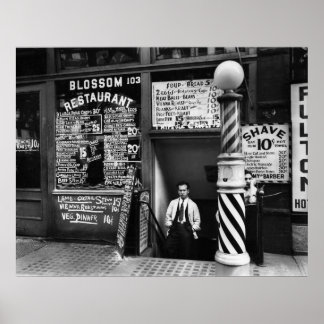 Blossom Restaurant, 103 Bowery, 1935 Poster