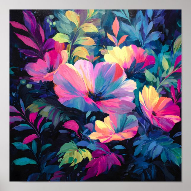 Blossom Rush Spring Floral Garden Poster (Front)