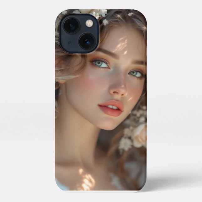 Blossom Seraph – Angel of Spring Grace iPhone Case (Back)