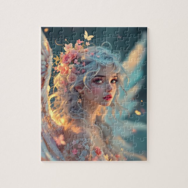 Blossom Seraph – Angel of Spring Grace Jigsaw Puzzle (Vertical)
